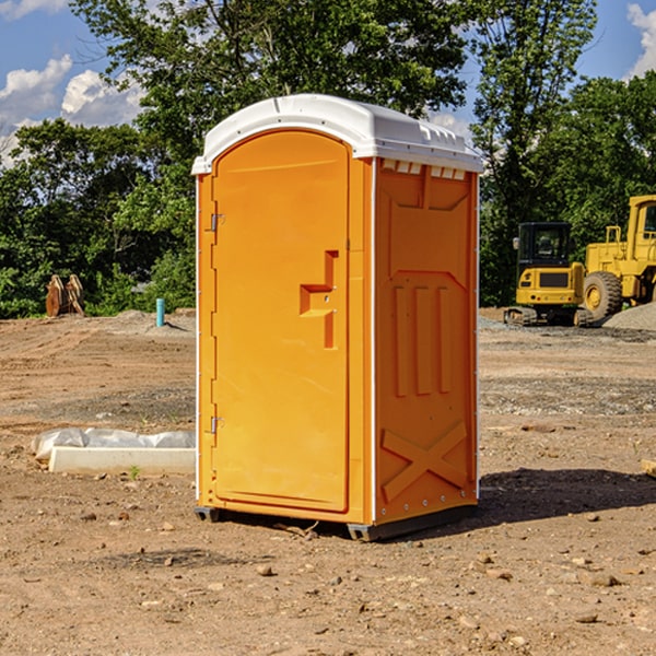 how often are the porta potties cleaned and serviced during a rental period in Whiting KS